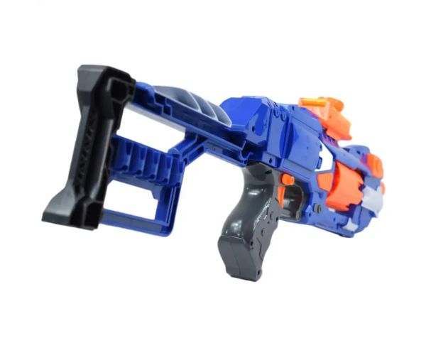Soft Bullet Gun: Mitralieră electrică cu gloanțe de burete și cartușe 55cm