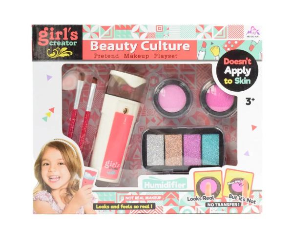 Girls Creator: Set de machiaj realist cu umidificator și pensule