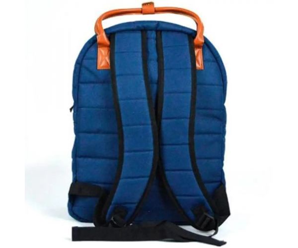 Must: Geantă de școală rotunjită albastră, rucsac 40x30x12cm
