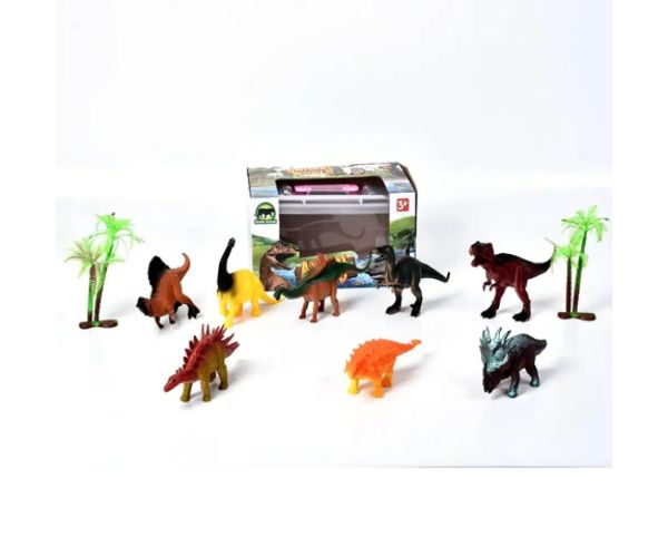 Dinozaur set de joacă cu dino și palmieri