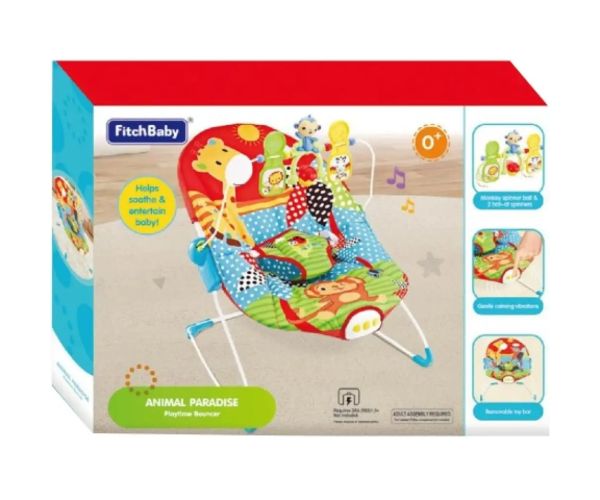 Fitch Baby: Girafă fotoliu bebeluș cu sunete și vibrație