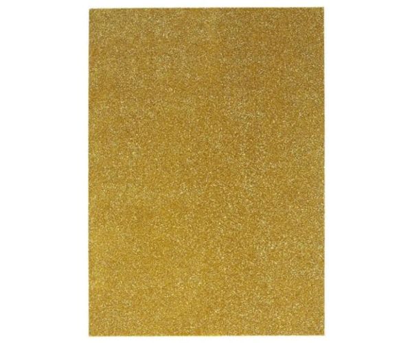 Spirit: Burete foaie decorativă sclipici culoarea auriu A4 1bc