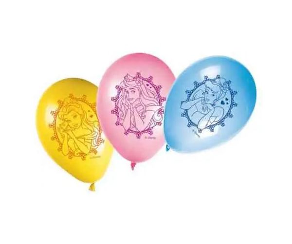 Set de 8 baloane colorate cu Prințesele Disney