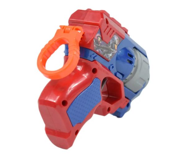 Cool Soft Bullet Gun: Pistol mic cu cartușe de culoare albastru-roșu 14cm