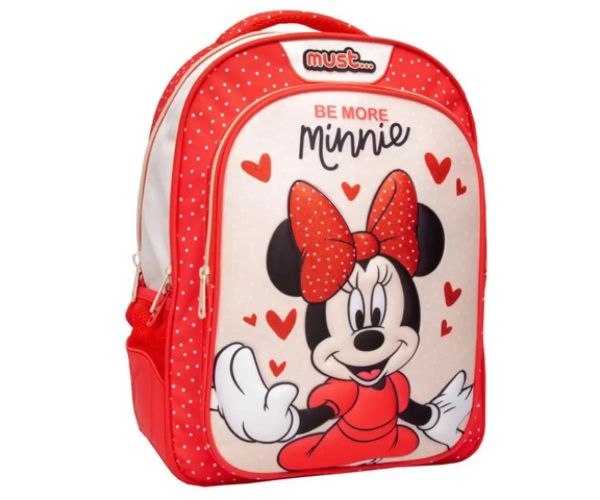 Must: Be more Minnie Mouse rucsac, ghiozdan roșu 32x18x43cm