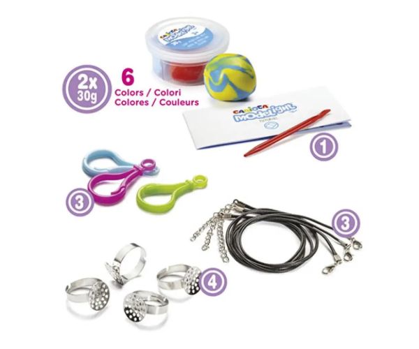 Modelight Bijoux set de făcut Colier și Inel set plastilină - Carioca