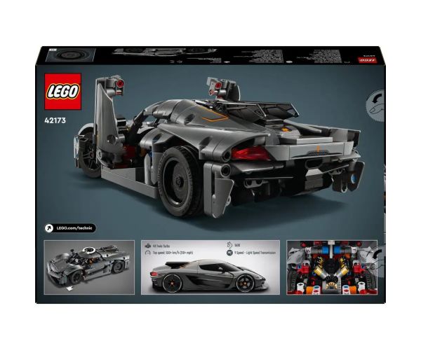 LEGO® Technic: Koenigsegg Jesko Absolut mașină hiper gri (42173)