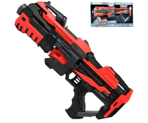Pro Attack: Pistol electronic cu burete și cartușe 45cm