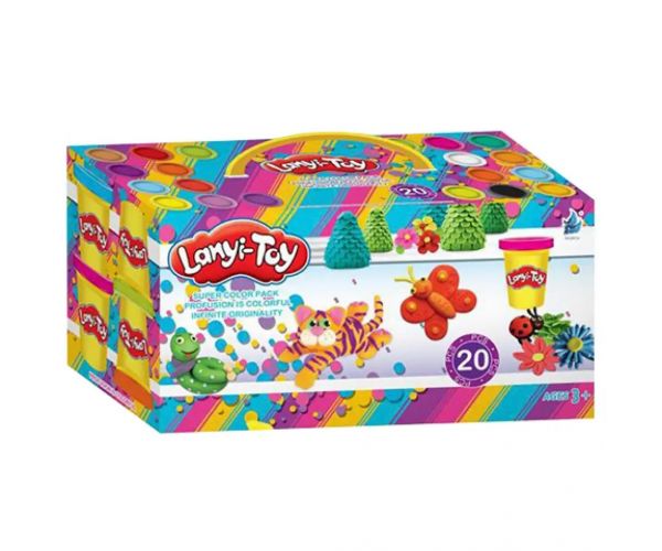 Lanyi-Toy 20 bucăți set plastilină cu scule de formare