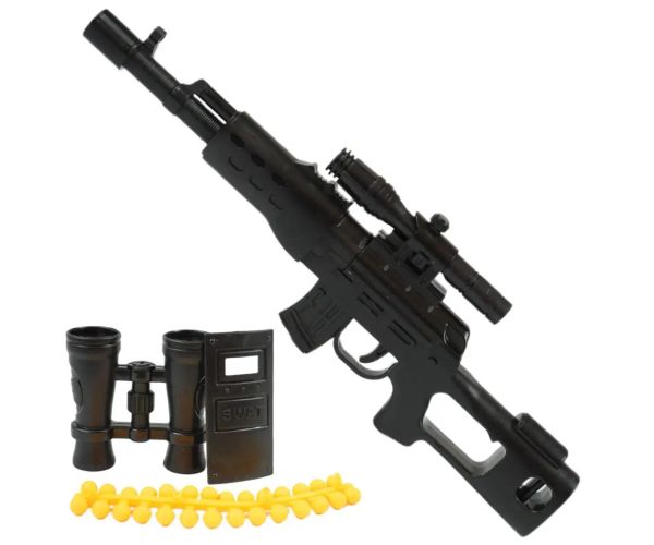 Assaul Game: Set de arme militare cu accesorii și cartușe în mai multe versiuni
