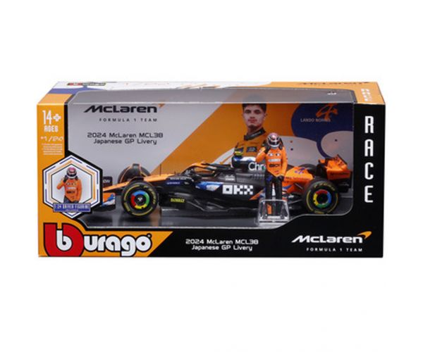 Bburago: Mașină de curse F1 - Mclaren MCL39 Norris 1 /24