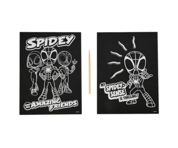Spider-Man 2 bucăți Scratch Art set - Canenco