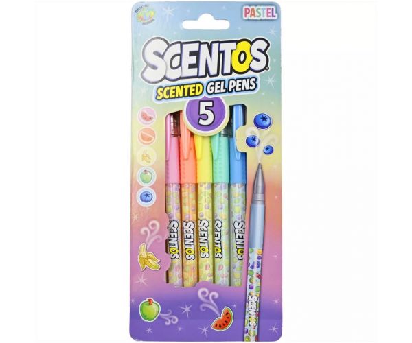 Scentos Stilou gel parfumat, 5 buc - culori pastelate