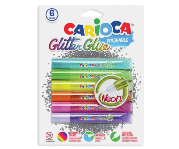 Set de decorație cu sclipici Neon - 6 bucăți