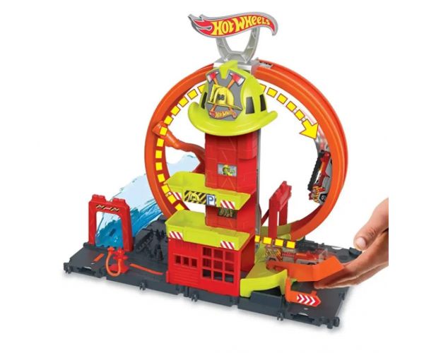 Hot Wheels City: Statie de pompieri set de joacă - Mattel