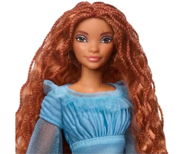 Disney Mica Sirenă: Ariel păpușă în rochie albastră 30cm - Mattel