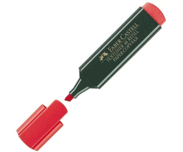Faber-Castell: Textliner 1548 de culoarea roşie
