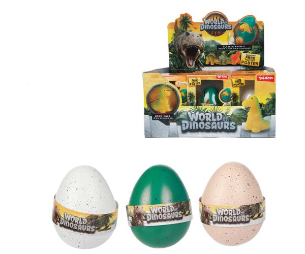 World of Dinosaurs Figură de dinozaur în creștere în ou