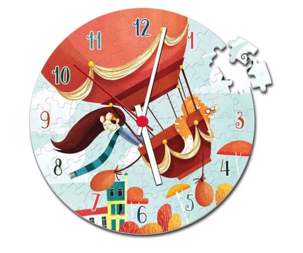 Balon în vânt 96 bucăți de puzzle ceas - Clementoni