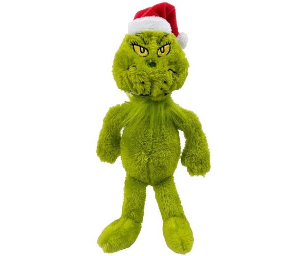 Grinch pluș cu pălărie, 30 cm