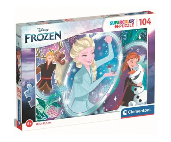 Înghețata II: Magia Elsei puzzle Supercolor 104buc - Clementoni