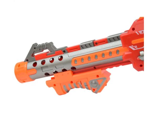 Flames Storm: Pistol electric cu burete gigant roșu cu lumină, magazie rotativă și cartuș 73cm