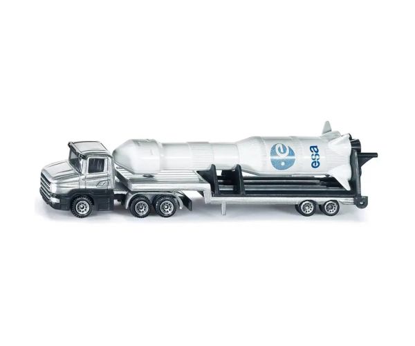 Camion misiune spațială SIKU cu rachetă și remorcă 1/87