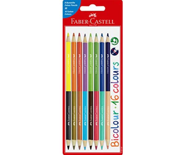 Faber-Castell: Set de creioane colorate bicolore 8 bucăți