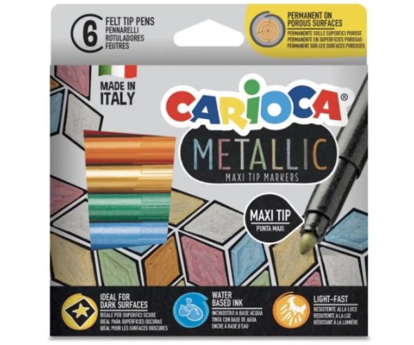 Metallic MaxiTip 6 bucăți set marker - Carioca