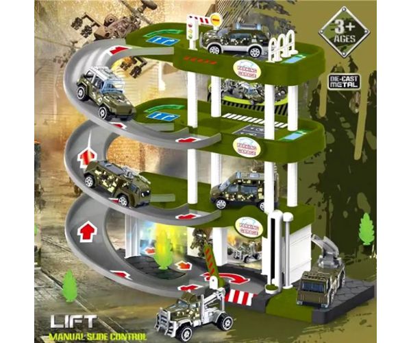3 - nivele parcare cu vehicule militari, sunete și lumini