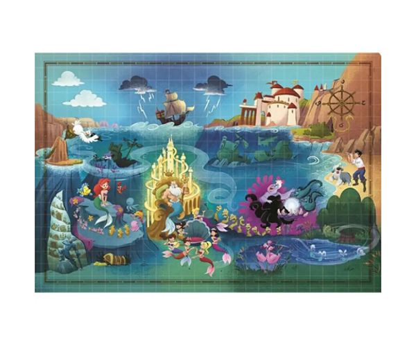 Disney: Mica sirenă hartă puzzle 1000 bucăți - Clementoni