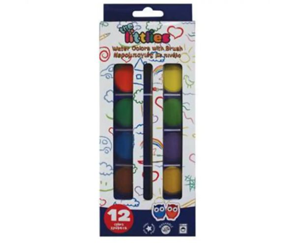 Set acuarele 12 culori cu pensulă