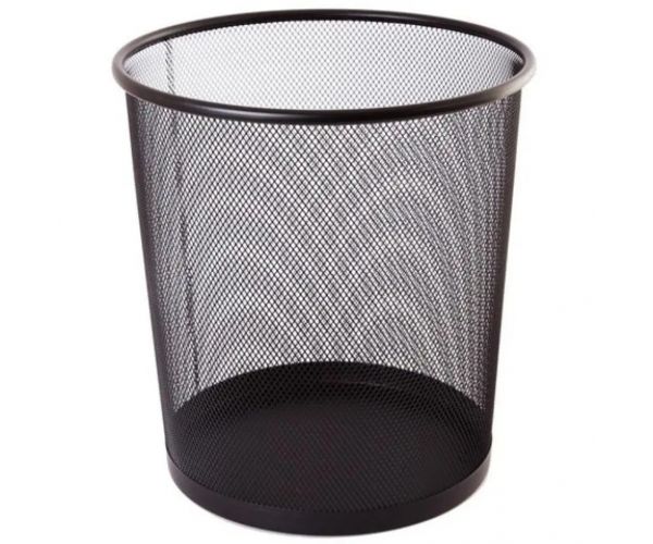 Spirit: Coș de gunoi negru cu plastă 12 litri