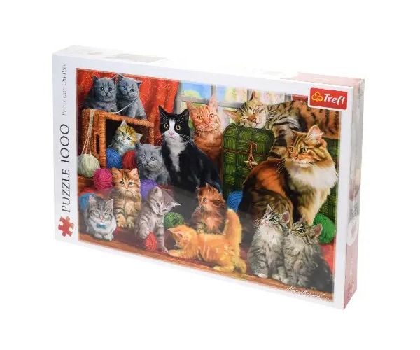 Pisica întâlnire puzzle de 1000 de piese - Trefl