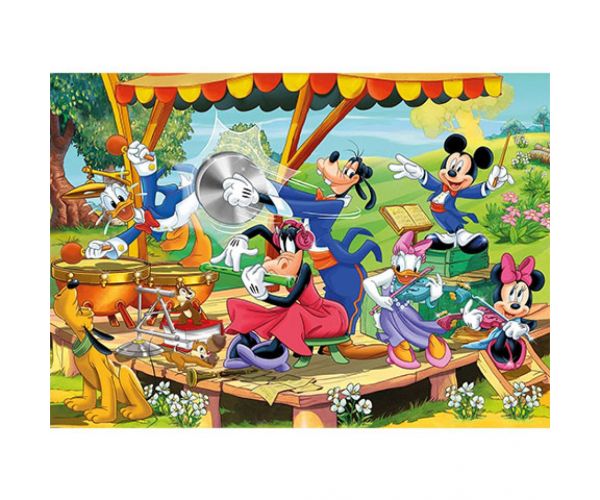 Mickey Mouse Supercolor 2 in 1 puzzle 2x60 bucăți - Clementoni