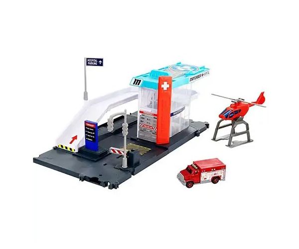 Matchbox: Action Drivers Elicopter stație de salvare set de joacă - Mattel