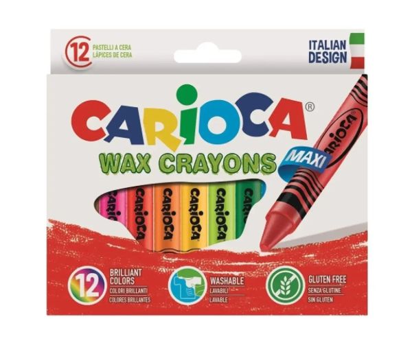 Jumbo set cretă cerată 24 bucăţi - Carioca