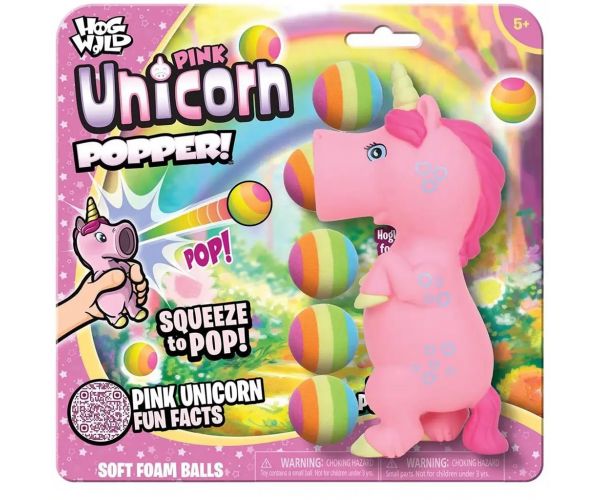 Zing: Popper unicorn roz cu bile de lansare roz