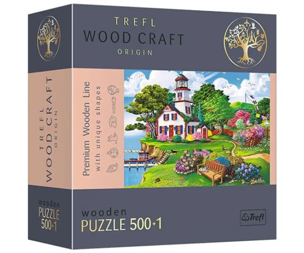 Wood Craft: Port de vară lemn puzzle 500+1 bucăți - Trefl