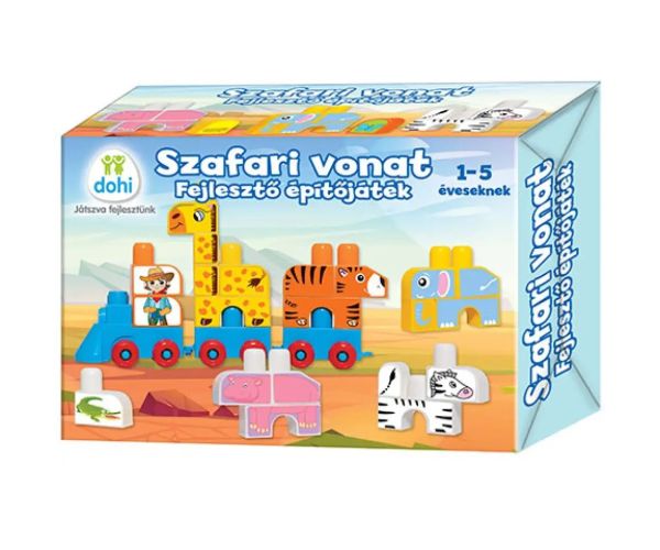 Jucărie de construcție tren safari