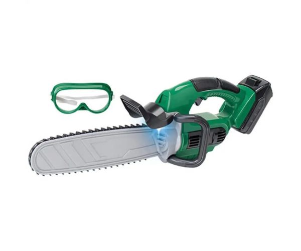 PowerTool drujbă electrică cu ochelari de protecție pentru copii