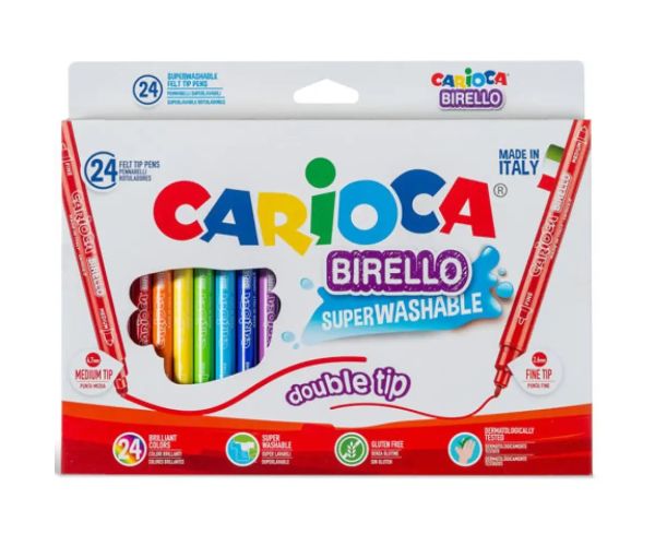 Set markere cu două vârfuri 24 bucăţi - Carioca