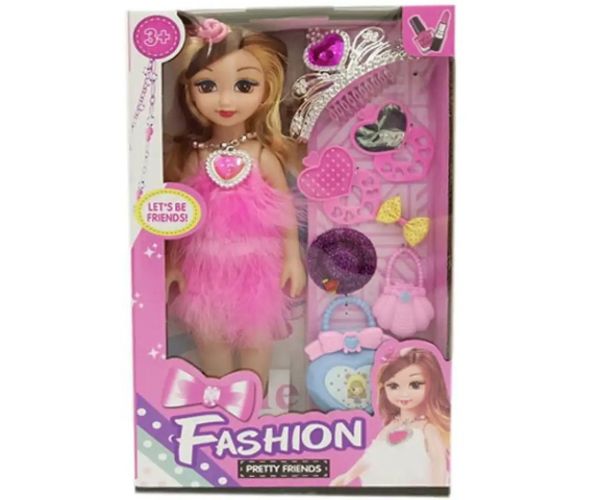 Fashion păpușă de modă cu accesorii și tiara