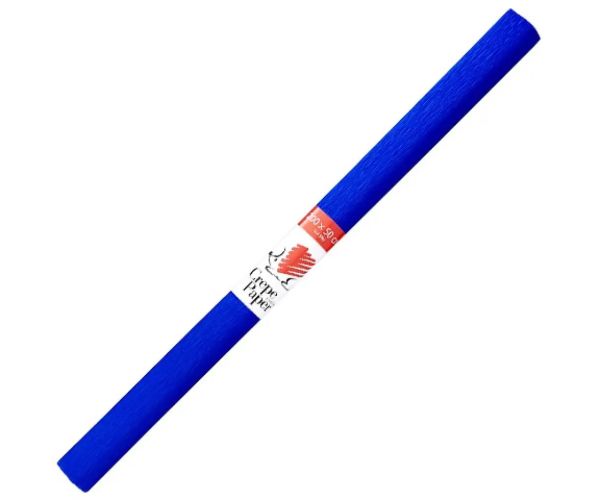 ICO: Süni hârtie creponată culoarea albastră 200x50cm