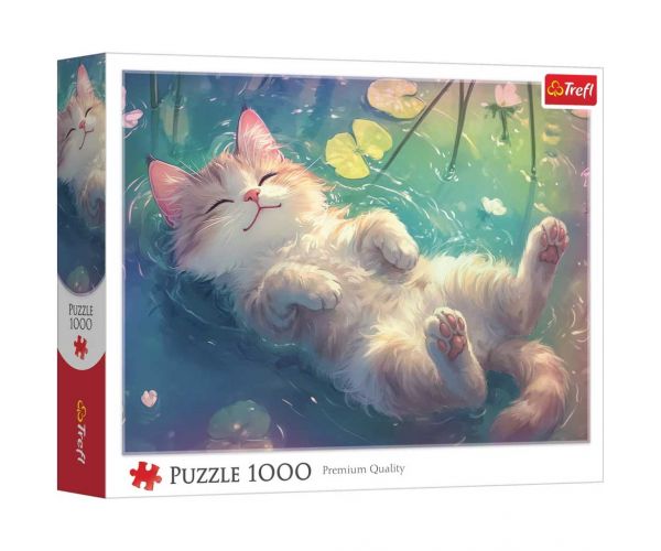 Relaxarea perfectă a pisicilor puzzle de 1000 de piese - Trefl