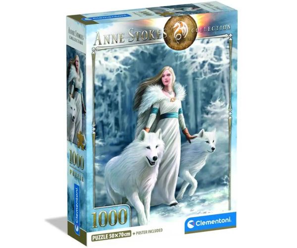 Anne Stokes – Paza iernii puzzle de 1000 de piese - Clementoni