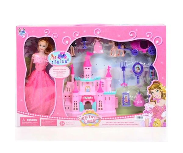 Castel set de joacă cu păpușă