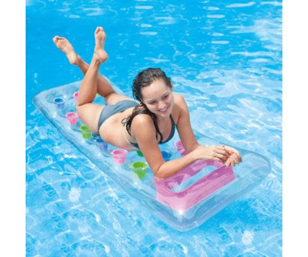 Saltea transparentă cu pahare colorate - Intex