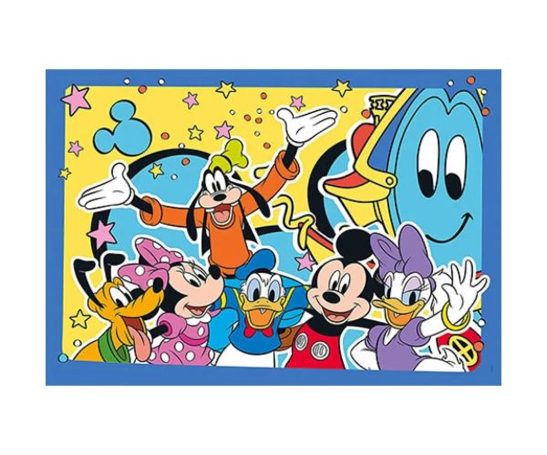 Mickey Mouse și prietenii Supercolor 2 in 1 puzzle 2x20 bucăți - Clementoni