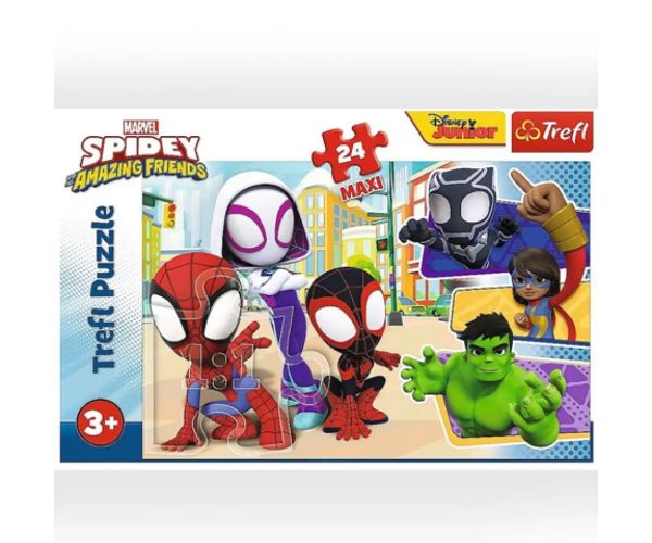 Spider-Man și prietenii 24 bucăți Maxi puzzle - Trefl